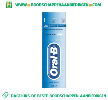 Kan niet schaak auteur Oral-B 1-2-3 Fresh mint tandpasta aanbieding - Boodschappen Aanbiedingen